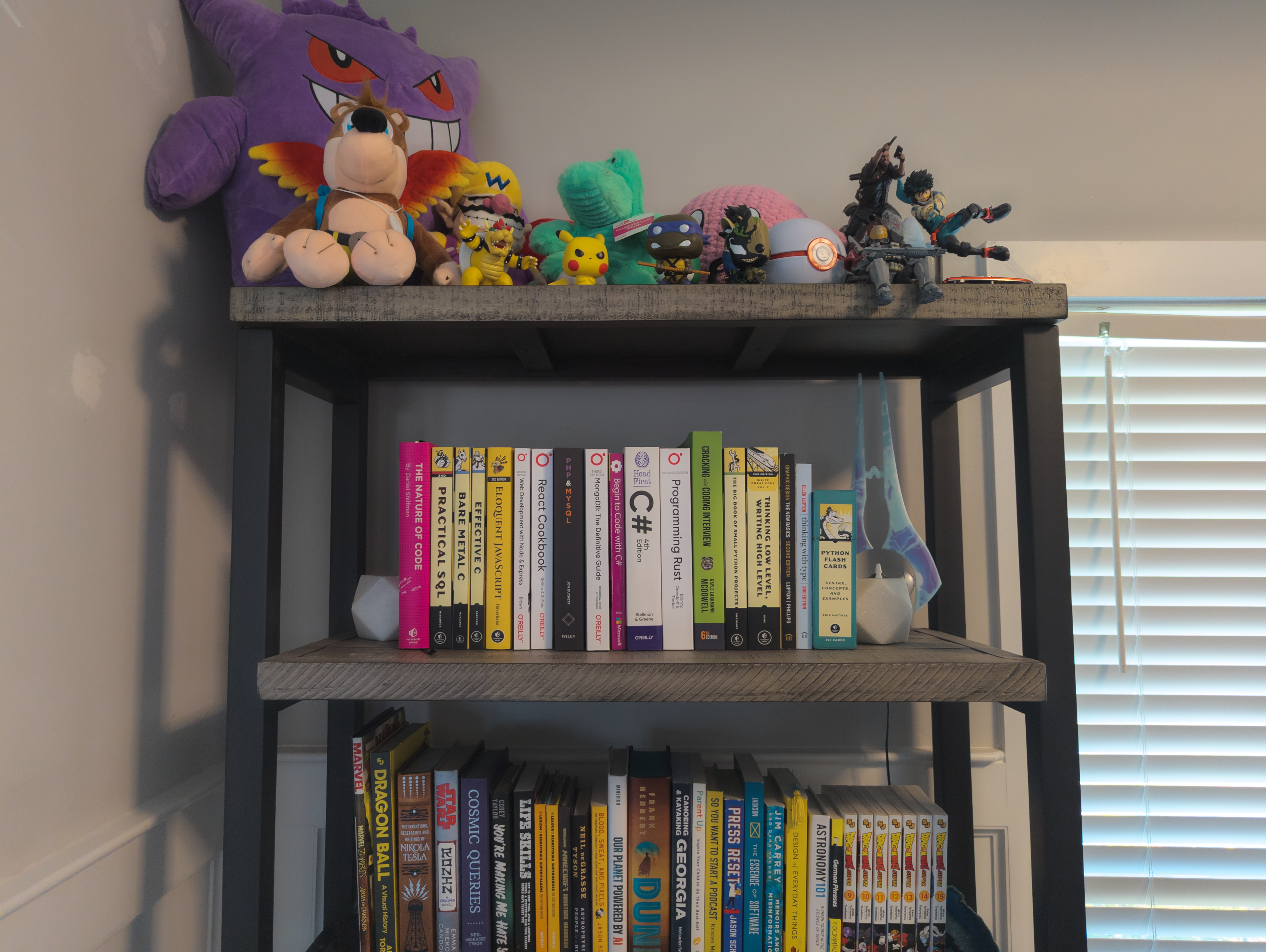 Image of my office bookshelf.